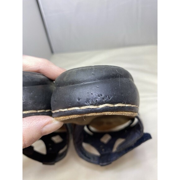 Clarks Bendables Womens 9 Wide Slide Flats Comfort 65711 Black Leather Slip On - Picture 5 of 9